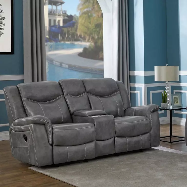 Conrad Gray 77" Reclining Loveseat