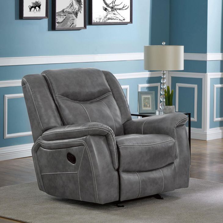 Conrad Gray Glider Recliner