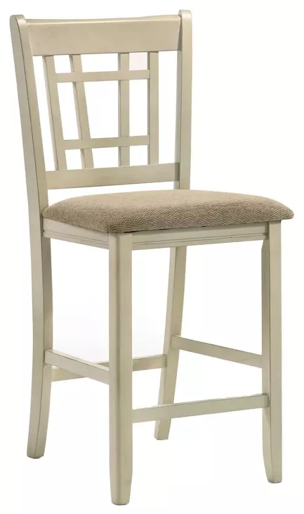 Mission Casuals Brown Upholstered Lattice Stool Set of 2