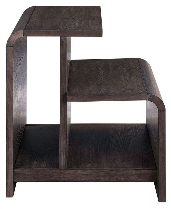 Fresh Angles Espresso Rectangular End Table