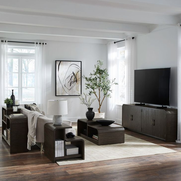 Fresh Angles Espresso Rectangular Cocktail Table