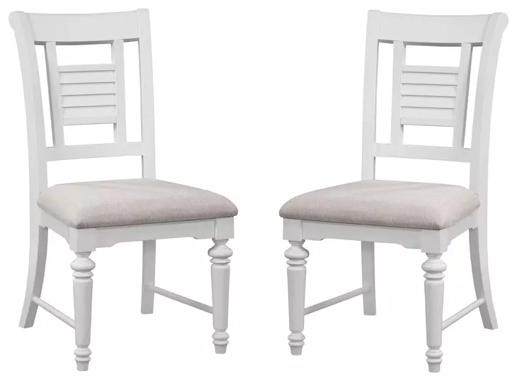 Cottage Traditions Clean White Cottage Side Chair Set of 2