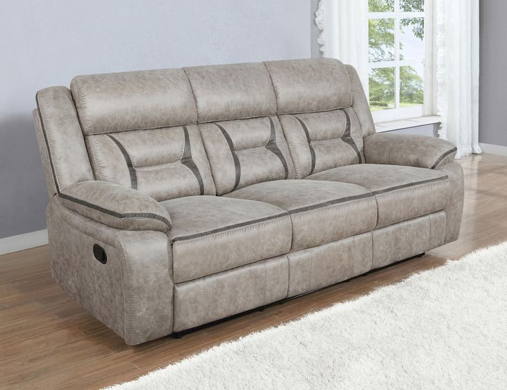 Greer Taupe Reclining Sofa