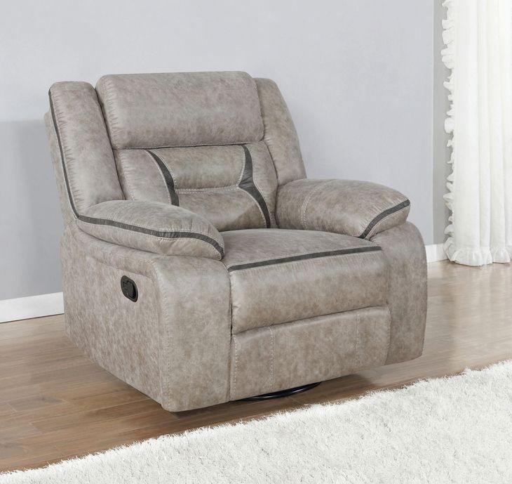 Greer Taupe Swivel Glider Recliner