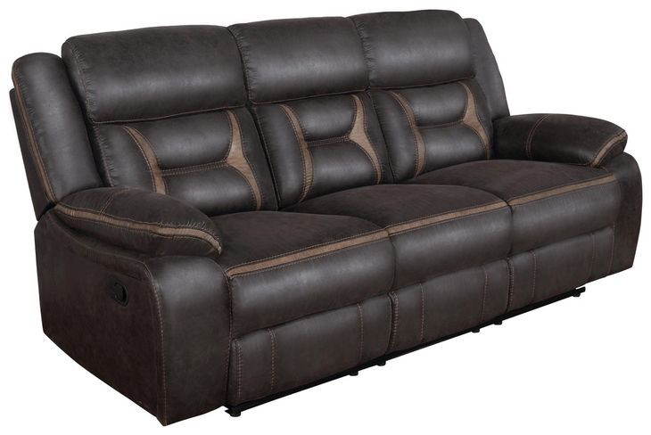 Greer Dark Brown Reclining Sofa