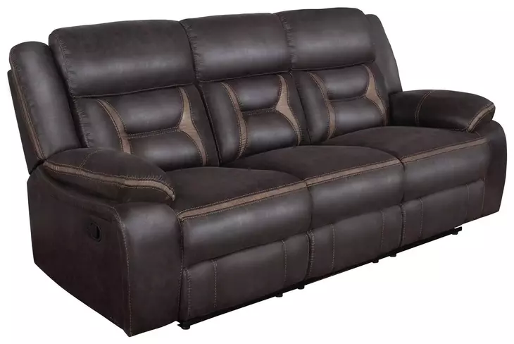 Greer Dark Brown Reclining 87" Sofa