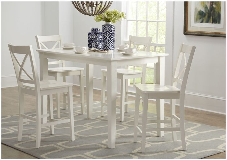 Simplicity Paperwhite Cross Back Counter Height Stool Set of 2