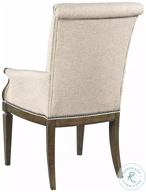 Bellagio Noelle Elm Upholstered Arm Chair Set of 2
