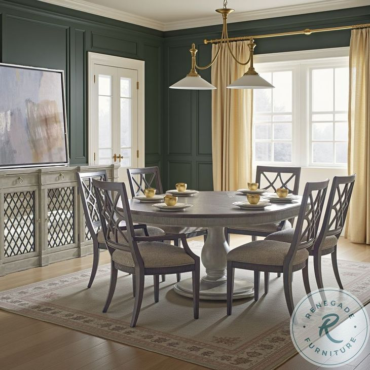 Bellagio Valencia Versaille and Elm Round Extendable Dining Table
