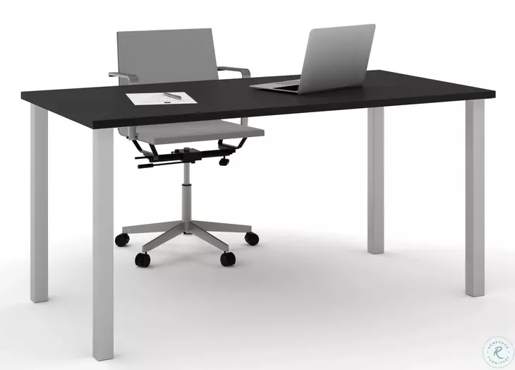 Universel 60" Black Square Metal Leg Table