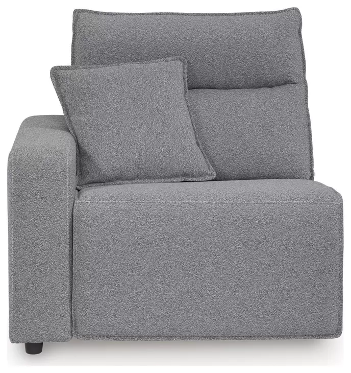 ModMax II Salt and Pepper Performance Fabric 7 Piece Modular Power Reclining Sectional with RAF Chaise & USB Charging