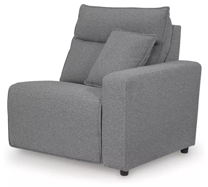 Modmax II Salt and Pepper Performance Fabric 7 Piece Modular Power Reclining LAF Chaise Sectional with USB Charging
