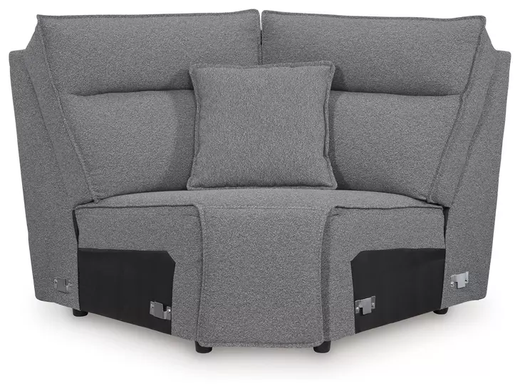 Modmax II Salt and Pepper Performance Fabric 7 Piece Modular Power Reclining Sectional with USB Charging