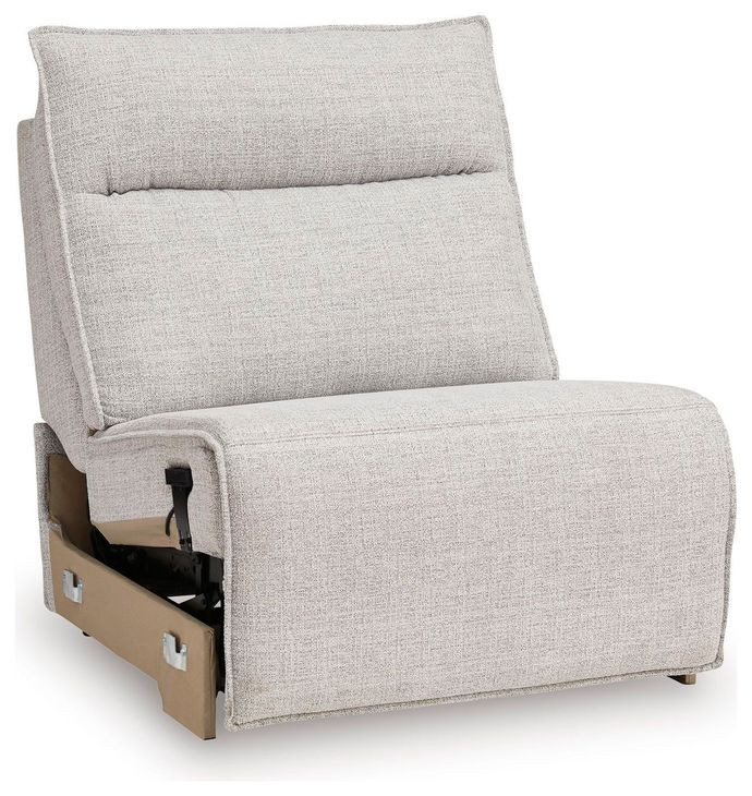 Modmax II Stone Performance Fabric 6 Piece Modular Power Reclining Sectional with USB Charging and Audio Console