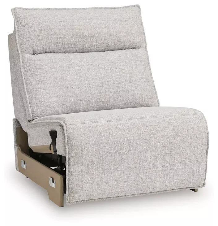 Modmax II Stone Performance Fabric 6 Piece Modular Power Reclining Sectional with USB Charging and Audio Console