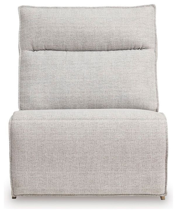 Modmax II Stone Performance Fabric 7 Piece Modular Power Reclining Sectional with USB Charging and Audio System Console