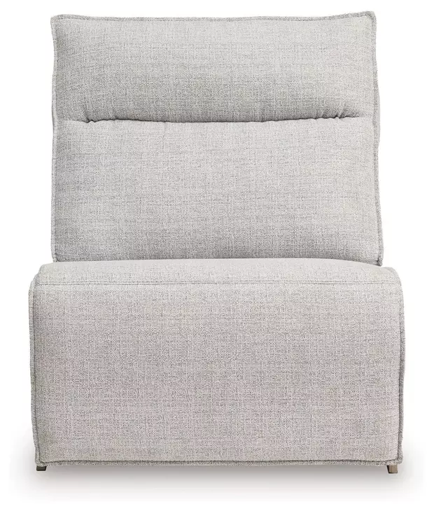 Modmax II Stone Performance Fabric 7 Piece Modular Power Reclining Sectional with USB Charging and Audio System Console