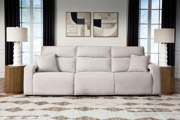 Modmax II Stone Performance Fabric Modular Power Reclining Sofa with USB Charging