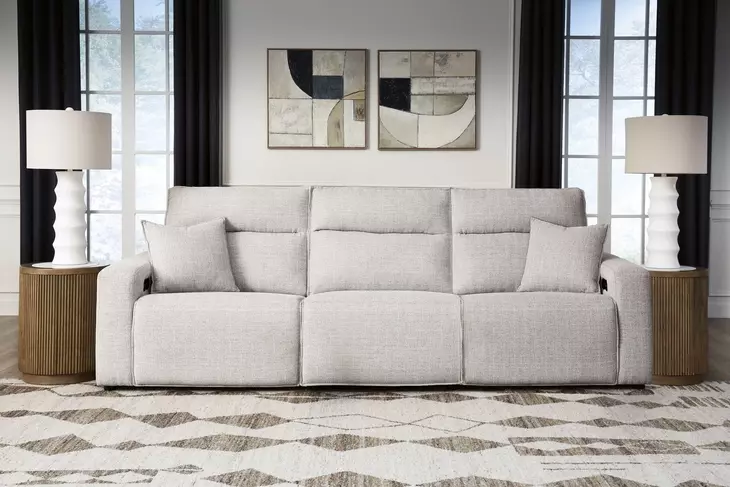 Modmax II Stone Performance Fabric Modular Power Reclining Sectional