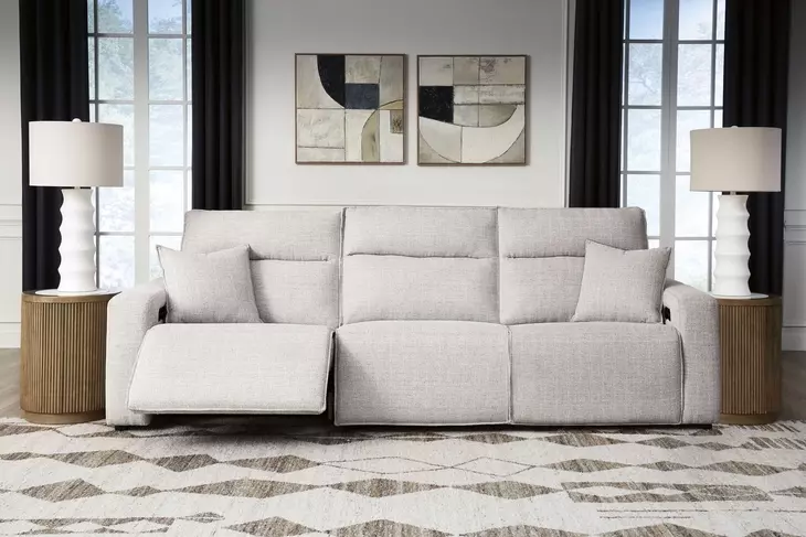 Modmax II Stone Performance Fabric Modular Power Reclining Sectional
