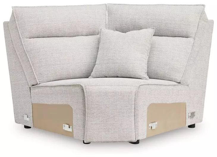 Modmax II Stone Performance Fabric 6 Piece Modular Power Reclining Sectional with Storage Console and USB Charging