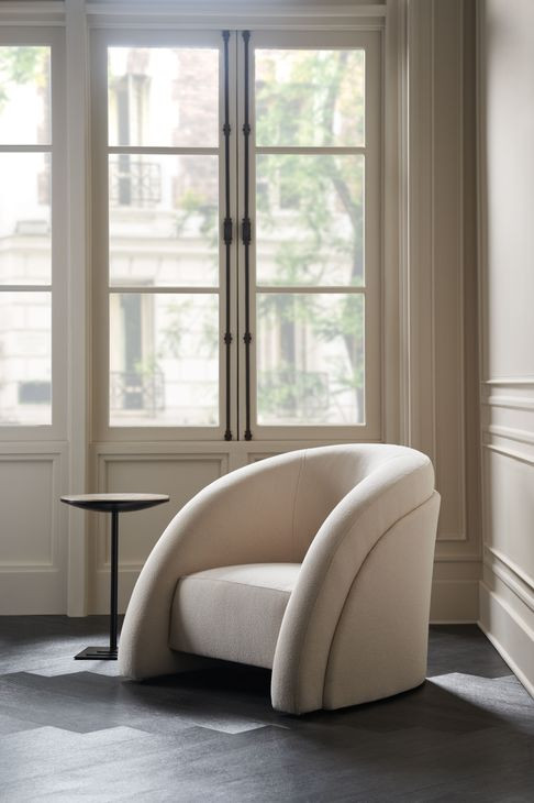 Movement Ivory Performance Fabric Upholstered Accent Chair
