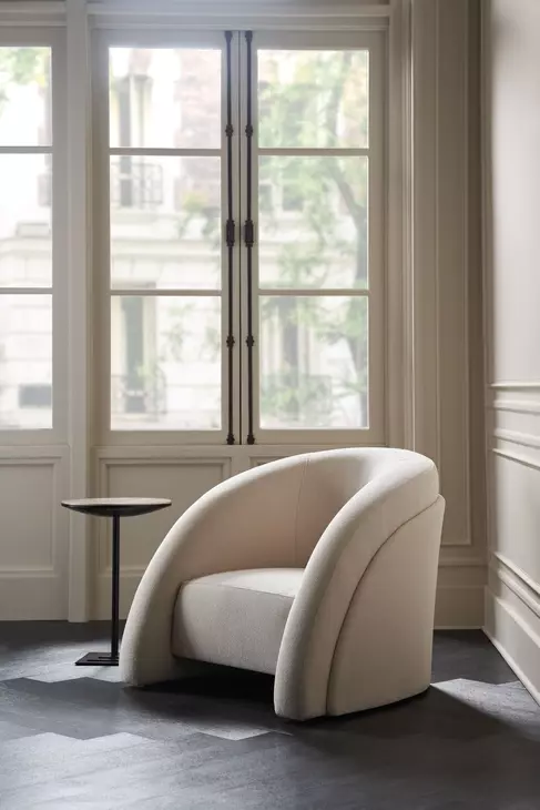 Movement Ivory Performance Fabric Upholstered Accent Chair