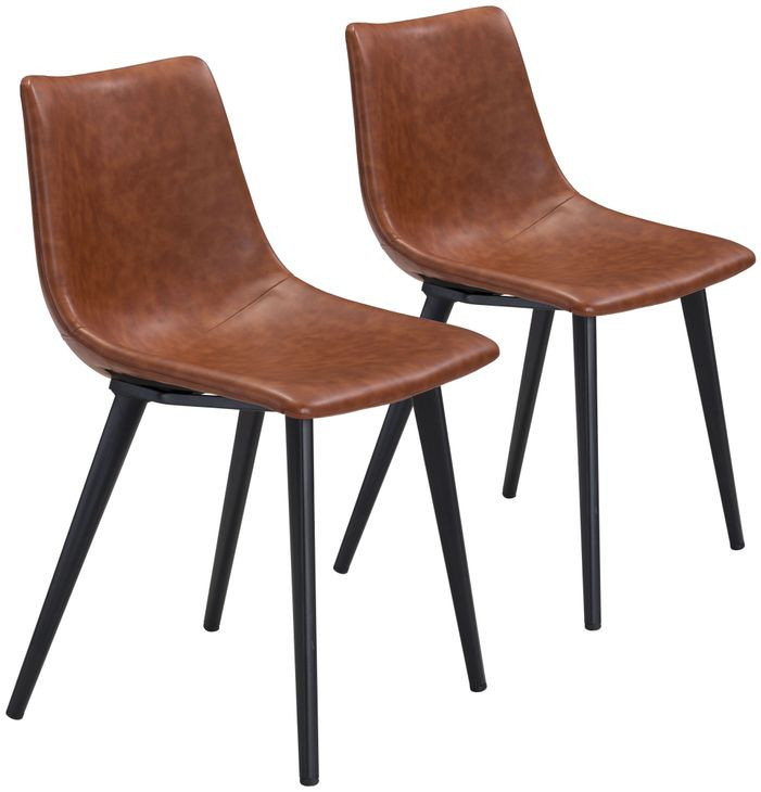 Daniel Vintage Brown Dining Chair Set Of 2