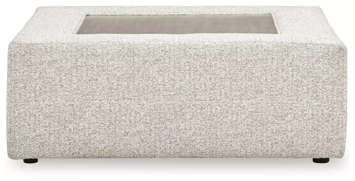 Stonecroft Manor Snowstone Upholstered Square Oversized Accent Ottoman