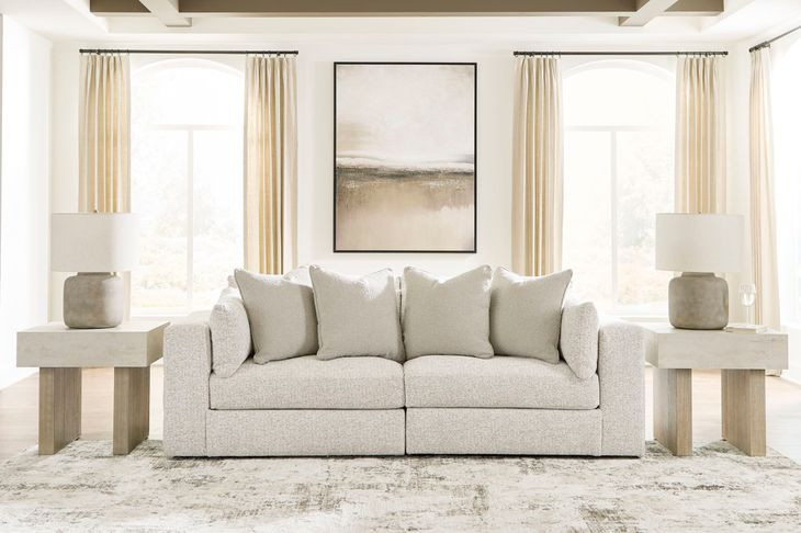 Stonecroft Manor Snowstone 2 Piece Modular Sectional Sofa with Pillows