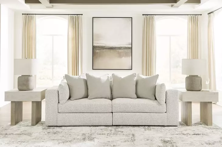Stonecroft Manor Snowstone 2 Piece Modular Sectional Sofa with Pillows
