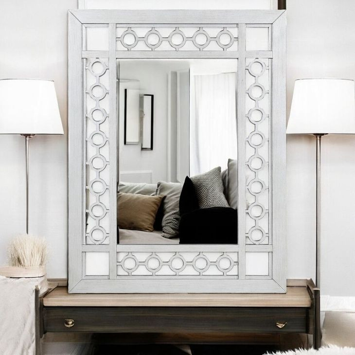 Varian Antique Platinum Rectangular Wall Mirror