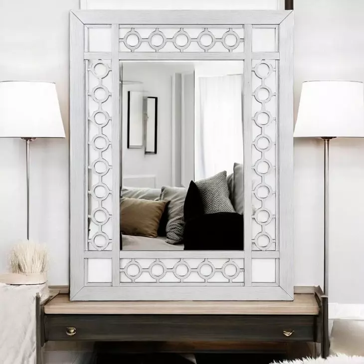 Varian Antique Platinum Rectangular Wall Mirror