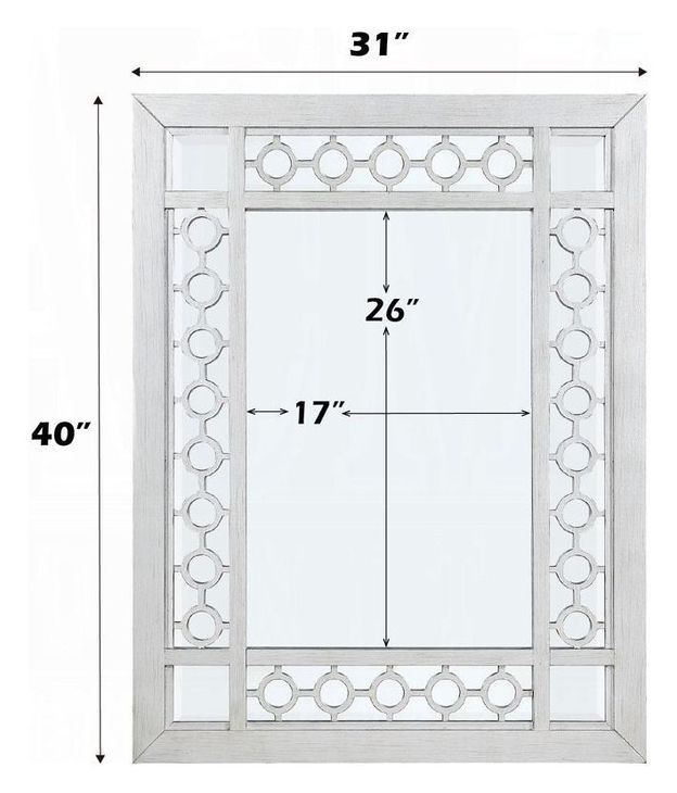 Varian Antique Platinum Rectangular Wall Mirror