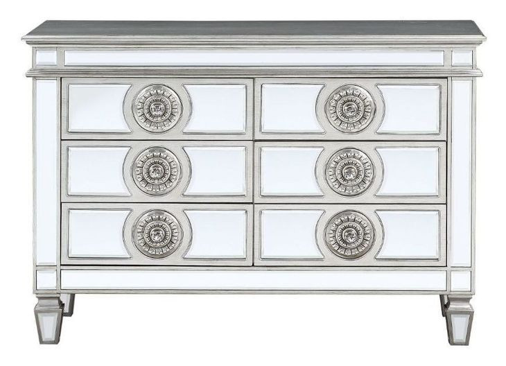 Varian Antique Platinum 6 Drawer Server
