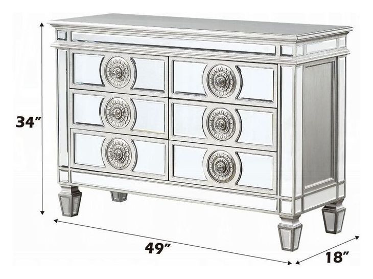 Varian Antique Platinum 6 Drawer Server