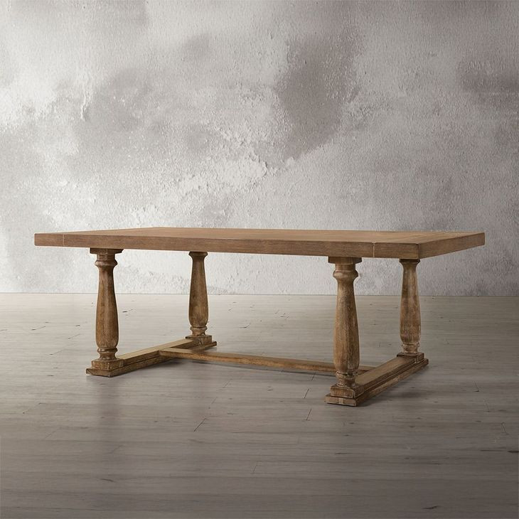 Bernard Weathered Oak 84" Rectangular Dining Table