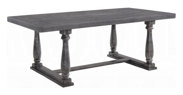 Bernard Weathered Gray Oak 84" Rectangular Dining Table