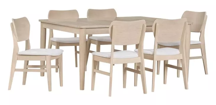 West End Ivory and Natural Maple Upholstered Side Chair Set of 2