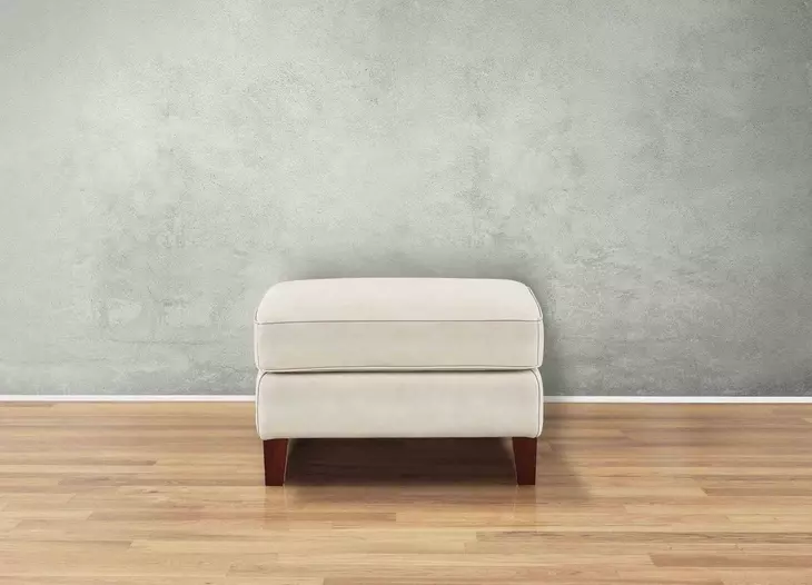 Lachlan Vanilla Leather Upholstered Rectangular Ottoman