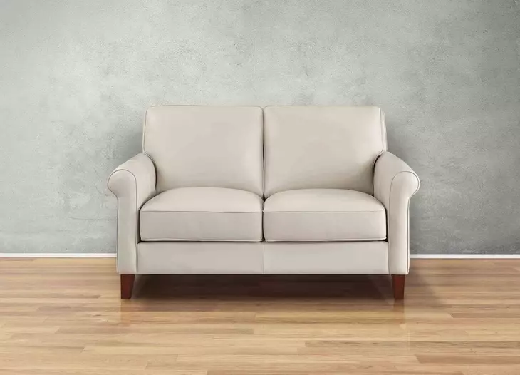 Lachlan Vanilla Leather 60" Loveseat
