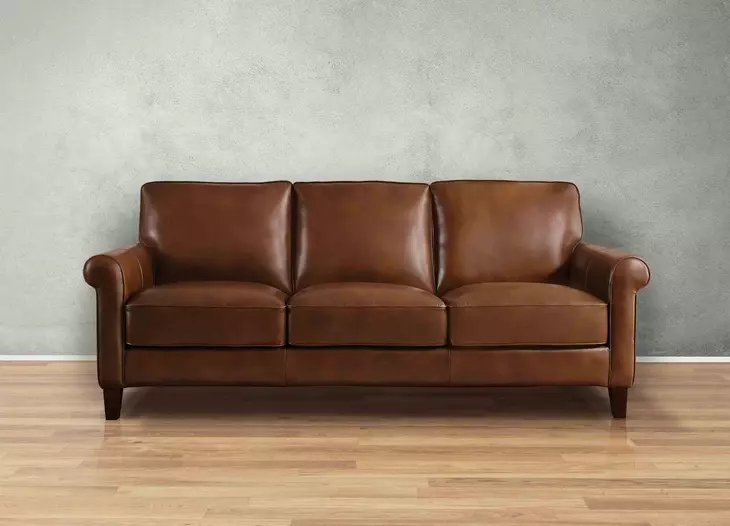 Lachlan Pecan Leather Living Room Set