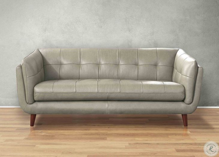 Sorella Slate Leather 84" Sofa