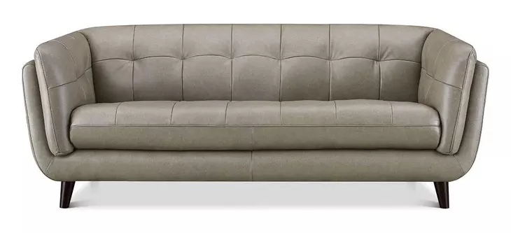 Sorella Slate Leather 84" Sofa