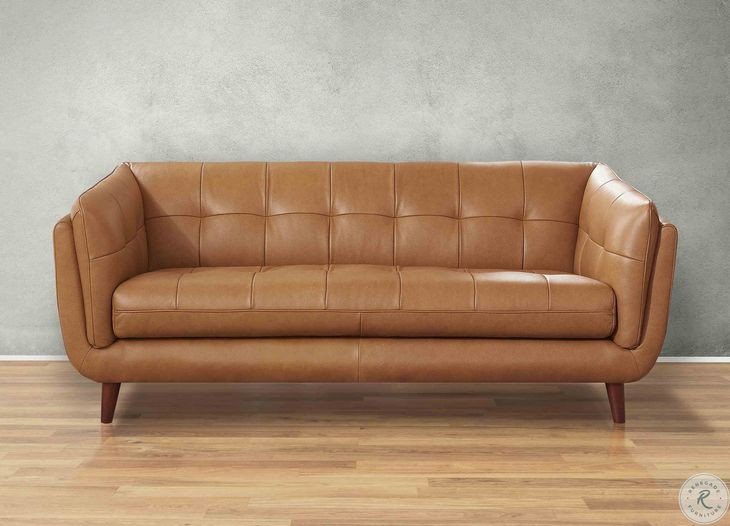 Sorella Cinnamon Leather Living Room Set
