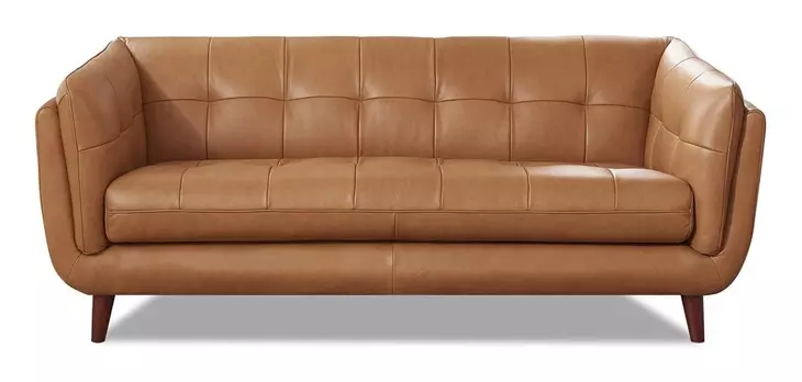 Sorella Cinnamon Leather 84" Sofa