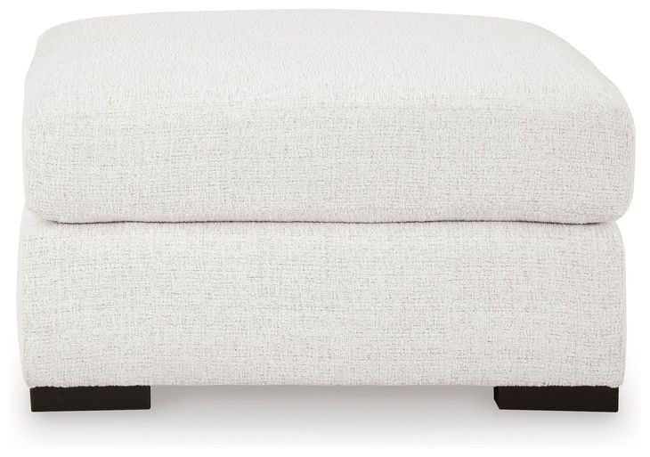 Kendrie Chalk Performance Fabric Upholstered Square Accent Ottoman