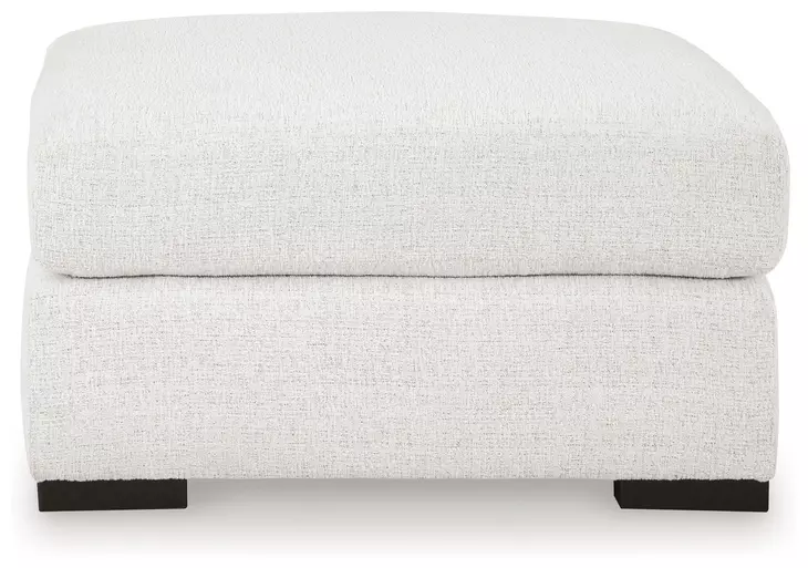 Wynncroft Manor Chalk Performance Fabric Upholstered Square Accent Ottoman