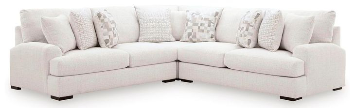 Kendrie Chalk Performance Fabric 3 Piece Modular Sectional