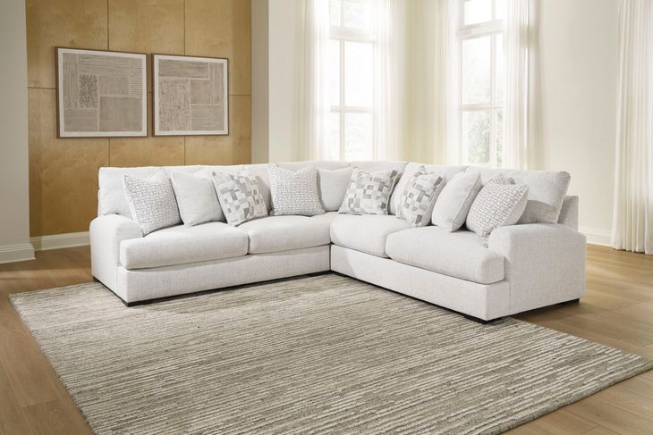 Kendrie Chalk Performance Fabric 3 Piece Modular Sectional